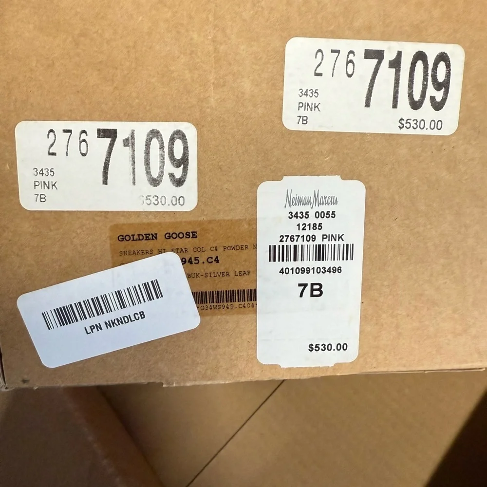 Golden Goose sz 7B Pink and Silver Sneakers NEW with Box - Picture 16 of 16